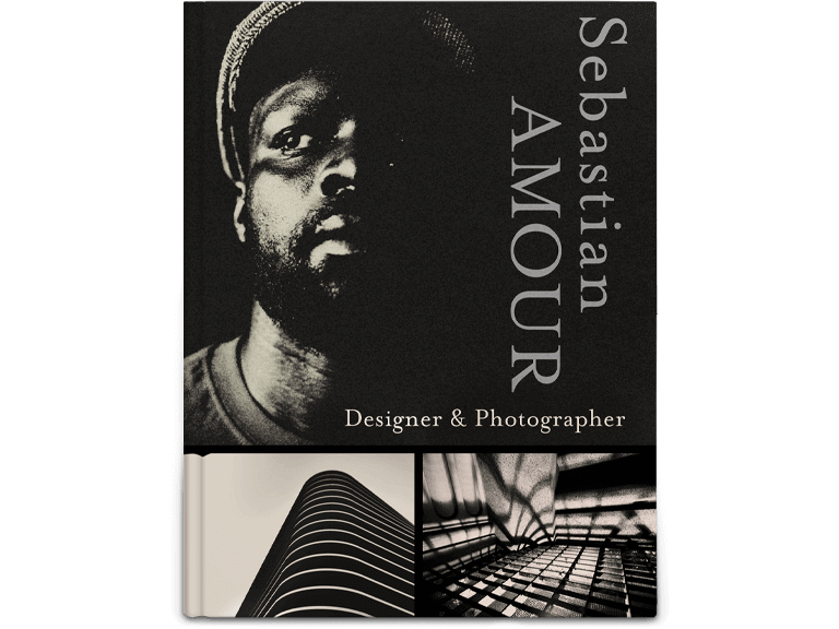 Designer and photographer portfolio printing example by OnPress, cover design and interior formatting examples by OnPress