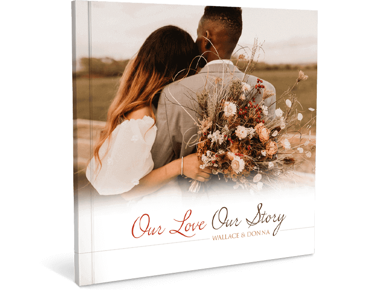 A High-quality custom wedding album printed by OnPress.