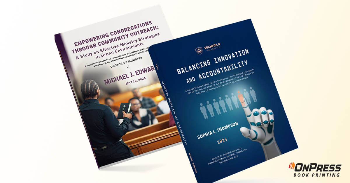 Thesis and dissertation printing onpress